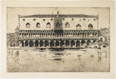 Palace of the Doges, Venice, Plate from The North Italian Set by David Young Cameron